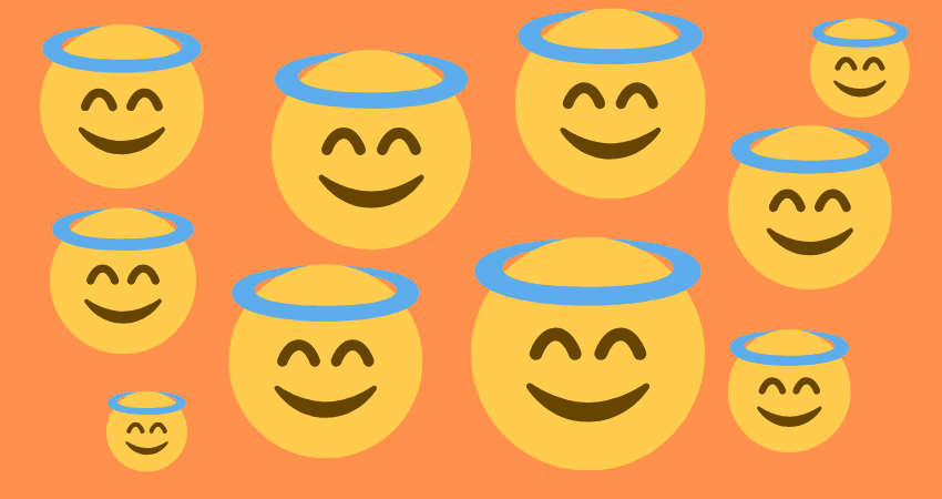 Lächelnder Smiley mit Heiligenschein 😇 Bedeutungen | Chats