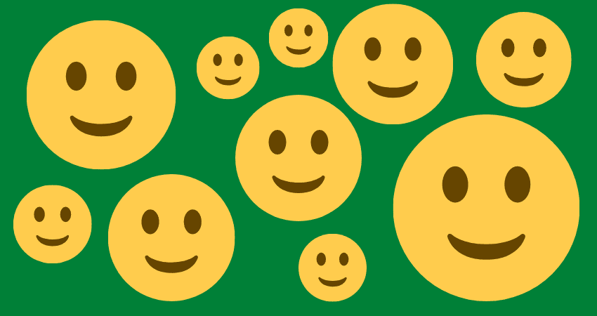 Leicht lächelnder Smiley 🙂 Bedeutungen | Chats | Kopieren