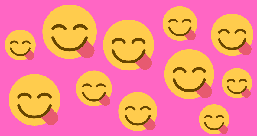 Sich die Lippen leckender Smiley 😋 Bedeutungen | Chats
